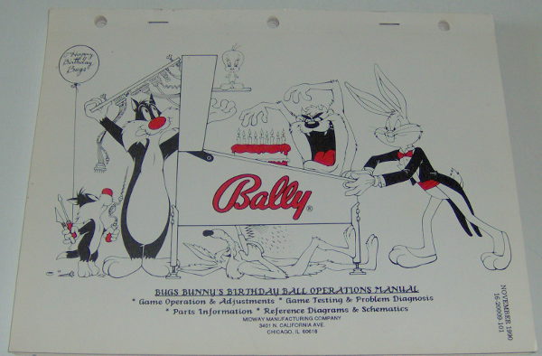 Bally Bugs Bunny's Birthday Ball Operations Manual